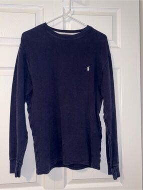 Polo by Ralph Lauren Navy Crewneck Sweater with Pony Logo